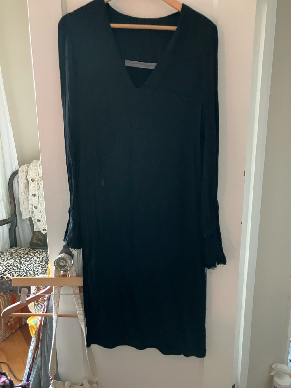 Raquel Allegra silky black dress